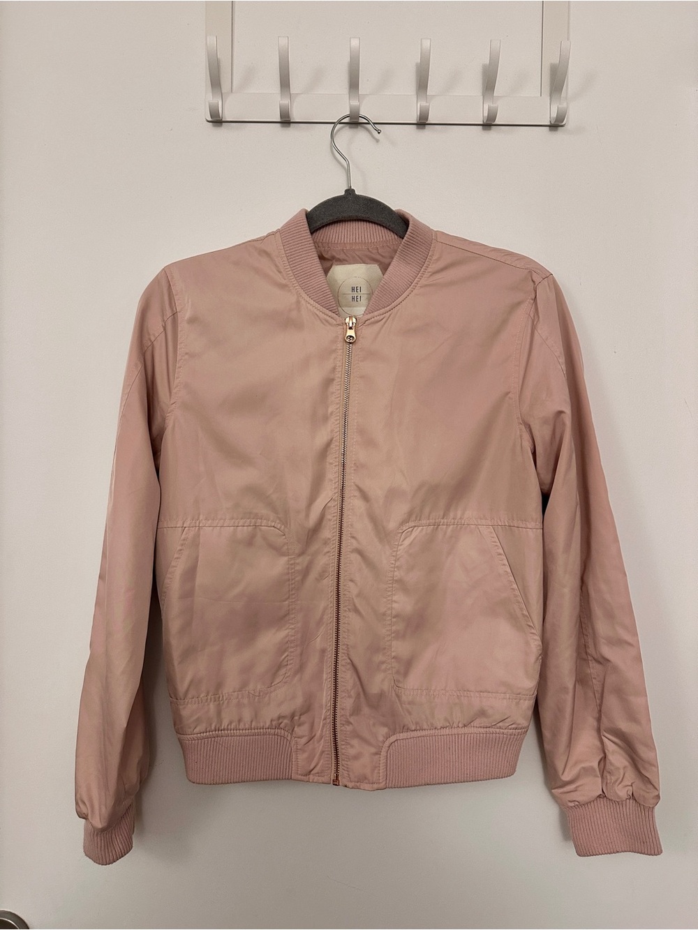 Dusty Pink Bomber Jacket - Anthropologie Hei Hei